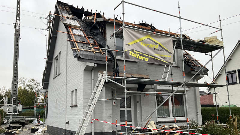 expertise pour le compte de l'assuré d'une maison incendiée dans le Hainaut